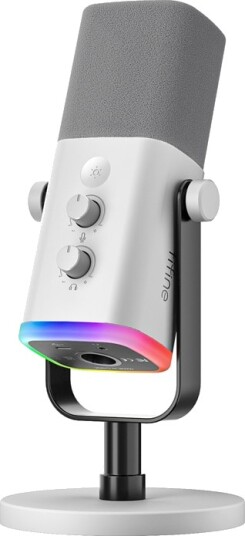 Fifine Am8 RGB Dynamisk Mikrofon USB/XLR Hvit Fifine Am8 RGB Dynamisk Mikrofon USB/XLR Hvit