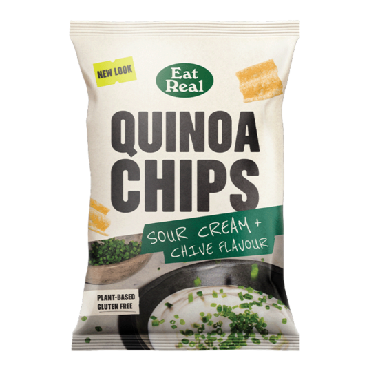 Eat Real quinoachips rømme & gressløk 90 g Eat Real quinoachips rømme & gressløk 90 g