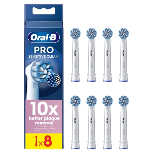 Oral B Pro Sensitive Clean Tannbørstehoder Hvite 8 stk Oral B Pro Sensitive Clean Tannbørstehoder Hvite 8 stk