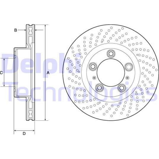 Bremseskive DELPHI BG4813C Bremseskive DELPHI BG4813C