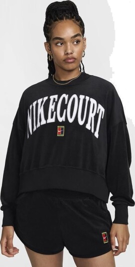 Nike W Court Heritage Over Oversized Crew Black M