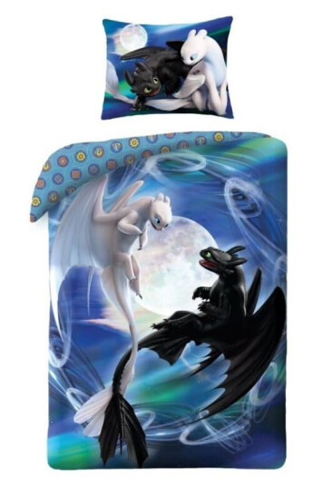 Mcu Sådan træner du din drage Sengetøj ''lysskygge'' 100 Procent Bomuld
