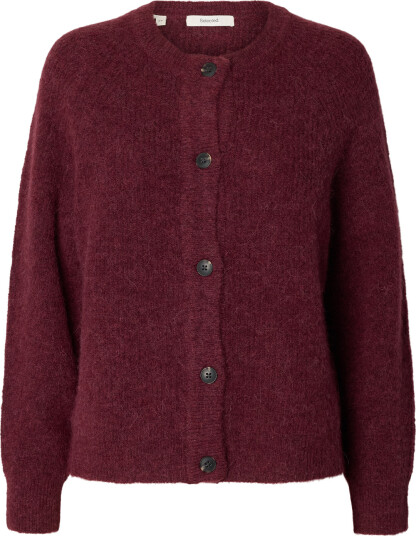 Selected Femme Lulu Long Sleeve Knit Short Cardigan Burgunder S
