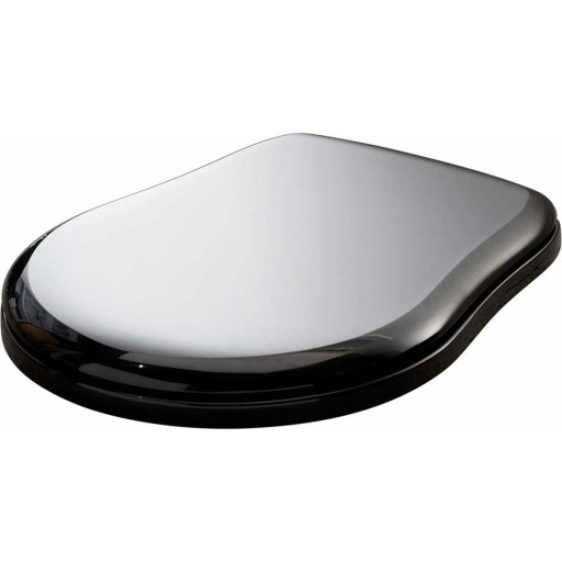 Lavabo Retro Toalettsete og lokk 450x355 mm, Sort Blank/Rustfri