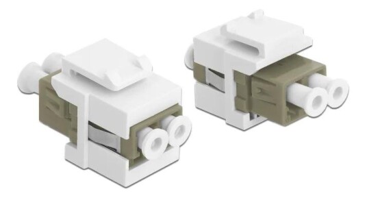Delock LC Duplex Keystone-modul Hunn til Hunn Fiberoptisk Nettverkkopler