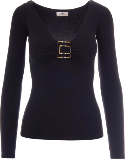 Elisabetta Franchi Dame Topper Svart M,