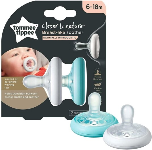 Tommee Tippee BreastLike Narresmokk 618mnd. Grå Tommee Tippee BreastLike Narresmokk 618mnd. Grå