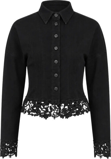 OW Collection Eldora Denim Shirt Black XS OW Collection Eldora Denim Shirt Black XS