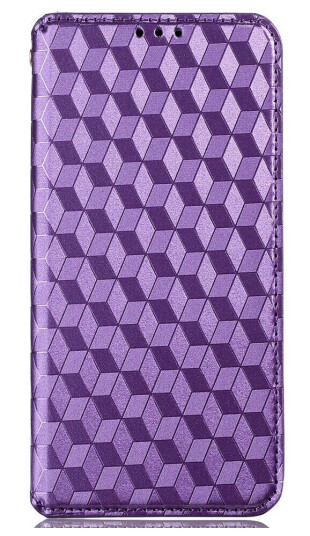 INCOVER Alcatel 1S (2021) / 3L (2021) PU Skinn Flip Deksel med Lommebok - Rombe - Lilla