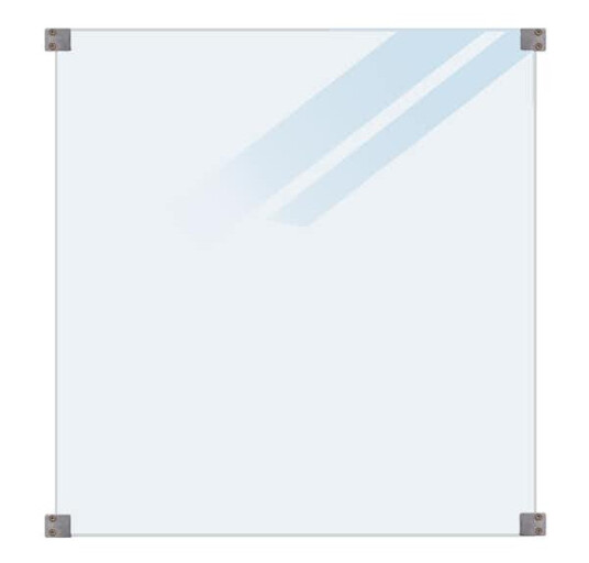 Glassrekkverk PLUS Frostet 90x91 Runde Beslag Glassrekkverk PLUS Frostet 90x91 Runde Beslag