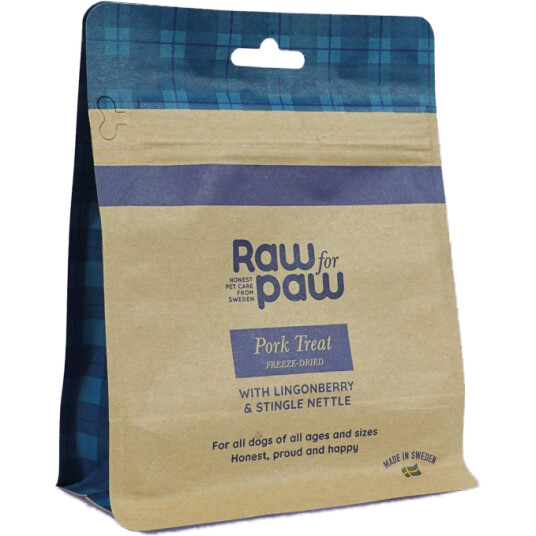 Raw For Paw Svinegodbit 50 g - Frysetørkede Hundesnacks