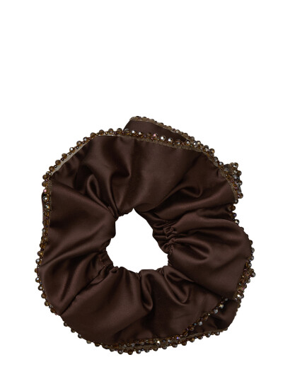 Becksöndergaard Luster Bead Scrunchie - Brown - ONE SIZE