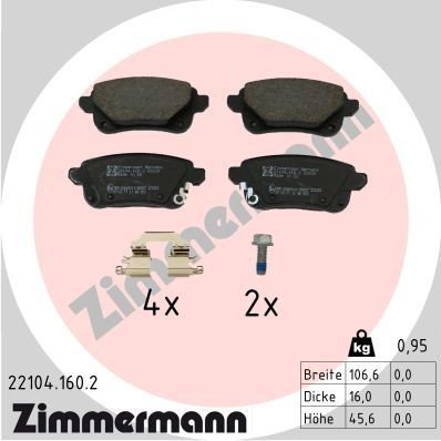 Bremseklosser ZIMMERMANN 22104.160.2