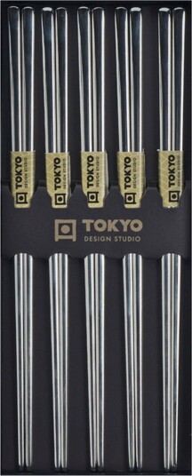 Tokyo design studio Spisepinner 5 par, rustfritt stål, silver Tokyo design studio Spisepinner 5 par, rustfritt stål, silver