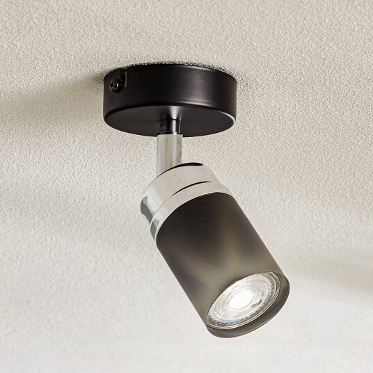 Luminex Rondo takstrahler svart/krom enkeltflamme