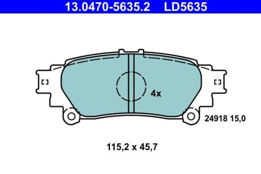 Bremseklosser ATE 13.0470 5635.2