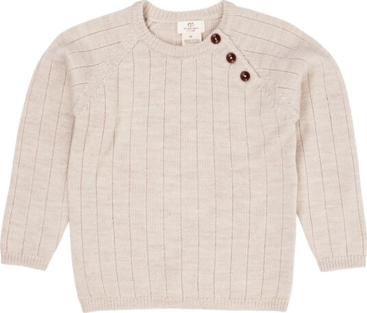 Copenhagen Colors Pale Cream Melange Merino Strikket Genser 86