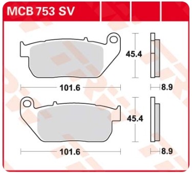 Bremseklosser TRW MCB753SV Bremseklosser TRW MCB753SV