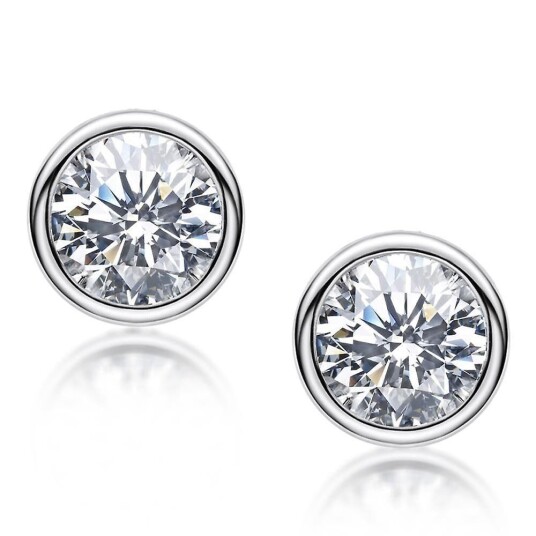 Novoka Moissanite Solitiare Smykker Gave Øredobber Novoka Moissanite Solitiare Smykker Gave Øredobber