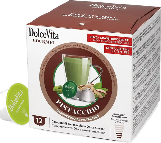 Dolce Vita | Pistasj Cappuccino 12 kapsler til Dolce Gusto