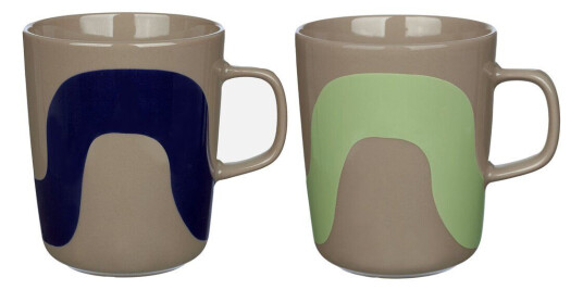 Marimekko Seireeni kopp 25 cl 2-pakning Terra-mørkeblå-mint Marimekko Seireeni kopp 25 cl 2-pakning Terra-mørkeblå-mint