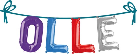 Ballonggirlander Folie Navn - Olle