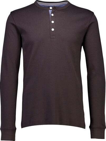 Lindbergh Solid Gradad W Contrast Fabric L/S   DK BROWN   3XL