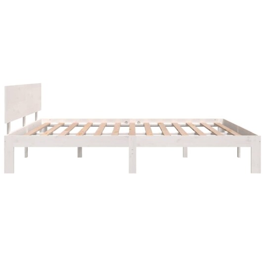 vidaXL Sengeramme hvit heltre 180x200 cm 6FT Super King