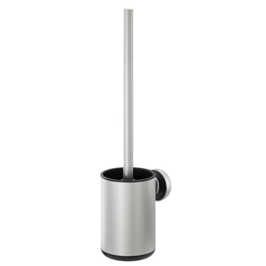 TIGER Cooper toalettbørste i svart med holder av børstet rustfritt stål 12.1x39.1x12.1 cm (LxHxD) Sølvfarge/Svart TIGER Cooper toalettbørste i svart med holder av børstet rustfritt stål 12.1x39.1x12.1 cm (LxHxD) Sølvfarge/Svart