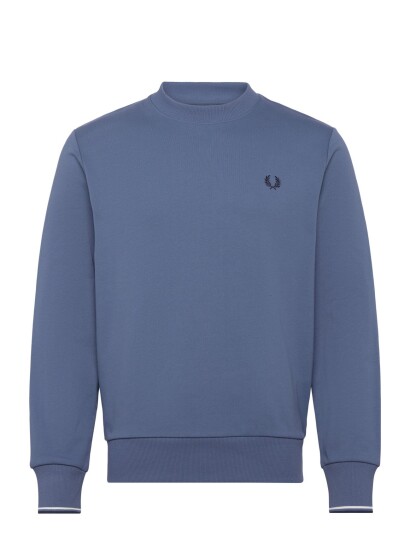 Fred Perry Crew Neck Sweatshirt Blue L Fred Perry Crew Neck Sweatshirt Blue L