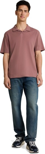 Tom Tailor Relaxed Structured Polo Pink M