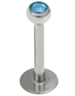 Shiny Stone 1.2 x 8 mm Lys Blå Labret