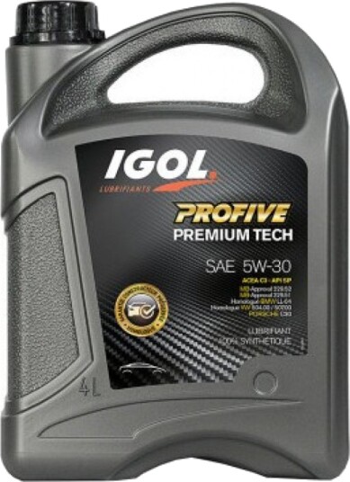 Motorolje IGOL PROFIVE PREMIUM TECH 5W 30 4L Motorolje IGOL PROFIVE PREMIUM TECH 5W 30 4L