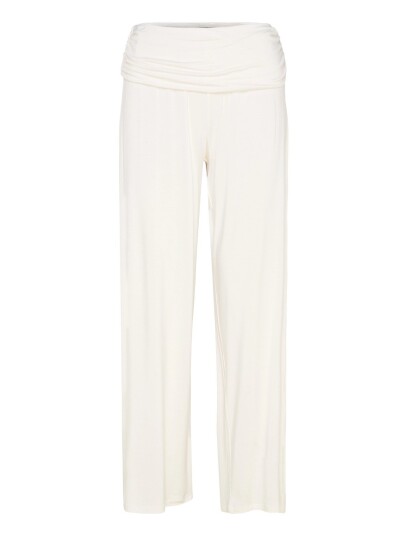 Gina Tricot Folded Wide Yoga Trousers Cream L