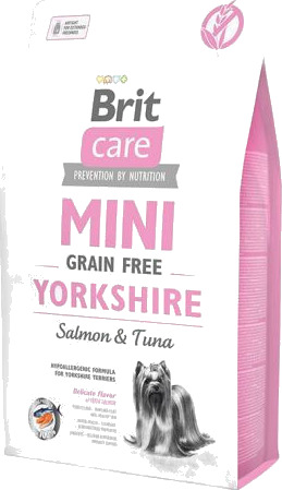 Brit Care Mini Yorkshire Terningfri Hundefôr med Laks og Tunfisk 2 kg