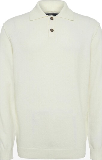 Clean Cut Copenhagen Vester Polo Knit ECRU S