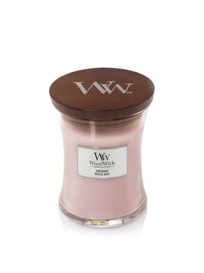 WoodWick Scented candle with wooden lid   Rosewood