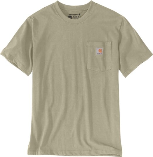 Carhartt Men"s Dearborn Relaxed Pocket T Shirt Faded Fatigue S