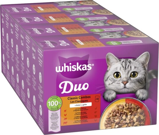Whiskas Våtfôr Multipakke Duo Porsjonsposer Classic Combos I Gelè 48 X 85 G Whiskas Våtfôr Multipakke Duo Porsjonsposer Classic Combos I Gelè 48 X 85 G
