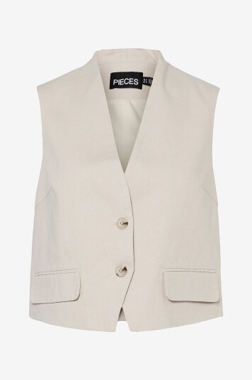 pieces Vest pcTiki Waist Coat Beige pieces Vest pcTiki Waist Coat Beige