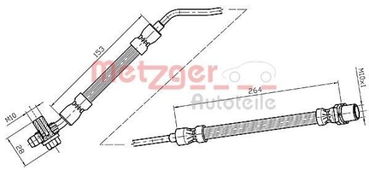 Bremseslange METZGER 4116216