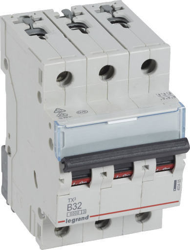 Legrand TX³ MCB automatsikring B32 3P 3M 6/6kA
