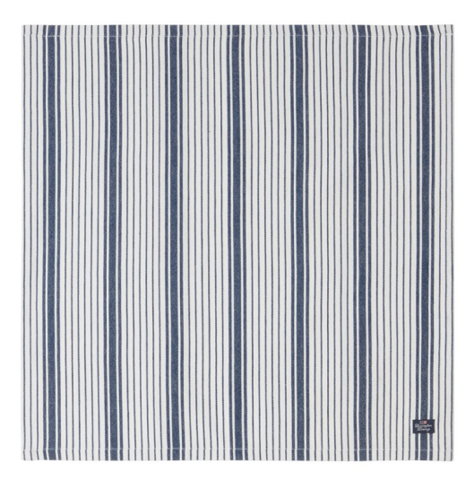 Lexington Serviett Striper Hvit-Blå 50x50