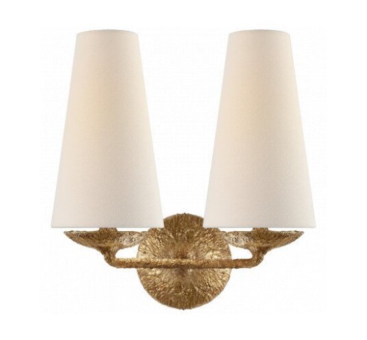 Fontaine Double Sconce Gilded Plaster Fontaine Double Sconce Gilded Plaster