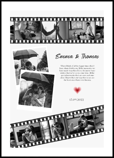 Anniversary Film Photo Collage Plakat Plakat / 70x100cm