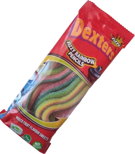 Fizzy Rainbow Pencils / Godteristenger 160 g Halal Sertifisert