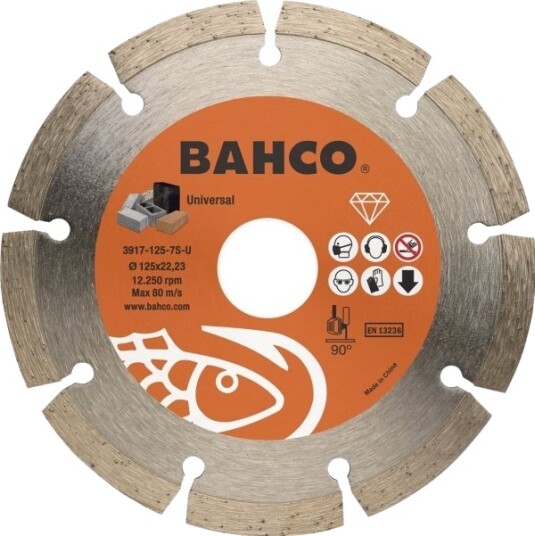 Diamantskive For Betong, Segmentert, Bahco 230X2,6X22,23Mm