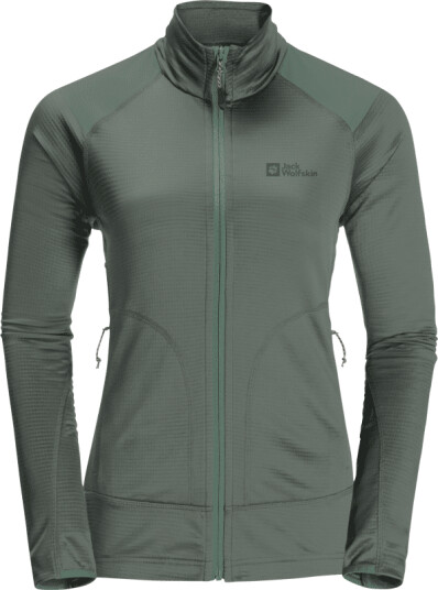 JACK WOLFSKIN Women's Kammweg Full Zip XS Picnic Green JACK WOLFSKIN Women's Kammweg Full Zip XS Picnic Green