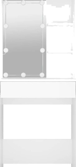 vidaXL Sminkebord med LED hvit 60x40x140 cm vidaXL Sminkebord med LED hvit 60x40x140 cm