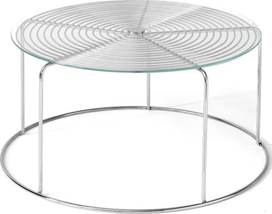 &Tradition Wire VP17 Sofabord Rustfritt Stål/Glass Topp